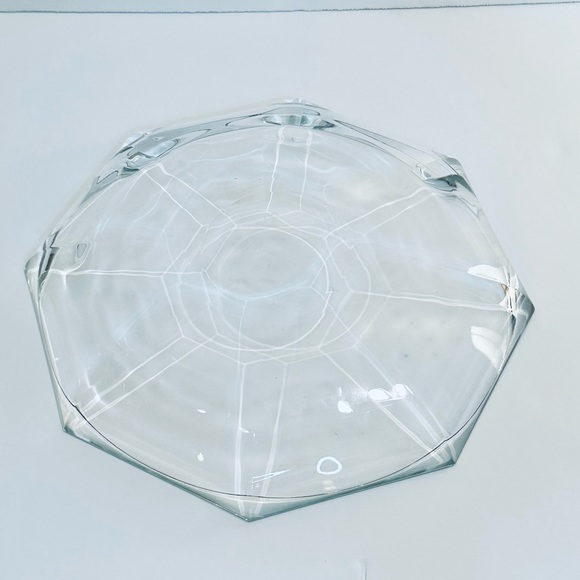 🌟HP🌟VTG 1970s Low Profile Heavy Clear Glass Centerpiece Bowl - Picture 3 of 5